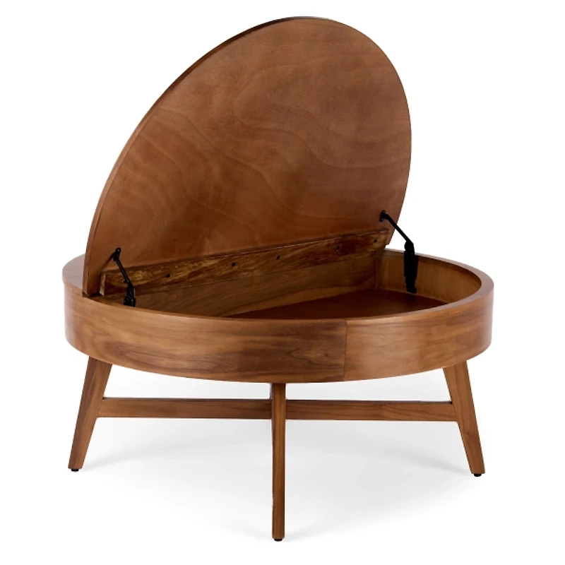 Walnut Wood Round Harlow Coffee Table