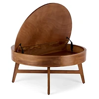 Walnut Wood Round Harlow Coffee Table