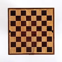 Checkerboard Tabletop Storage Accent Table