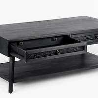 Black Cane Coffee Table