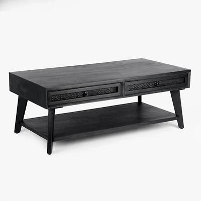 Black Cane Coffee Table