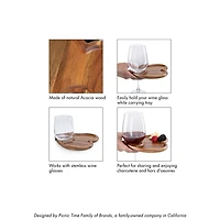 Heart Appetizer Plates with Wine Glass Holders