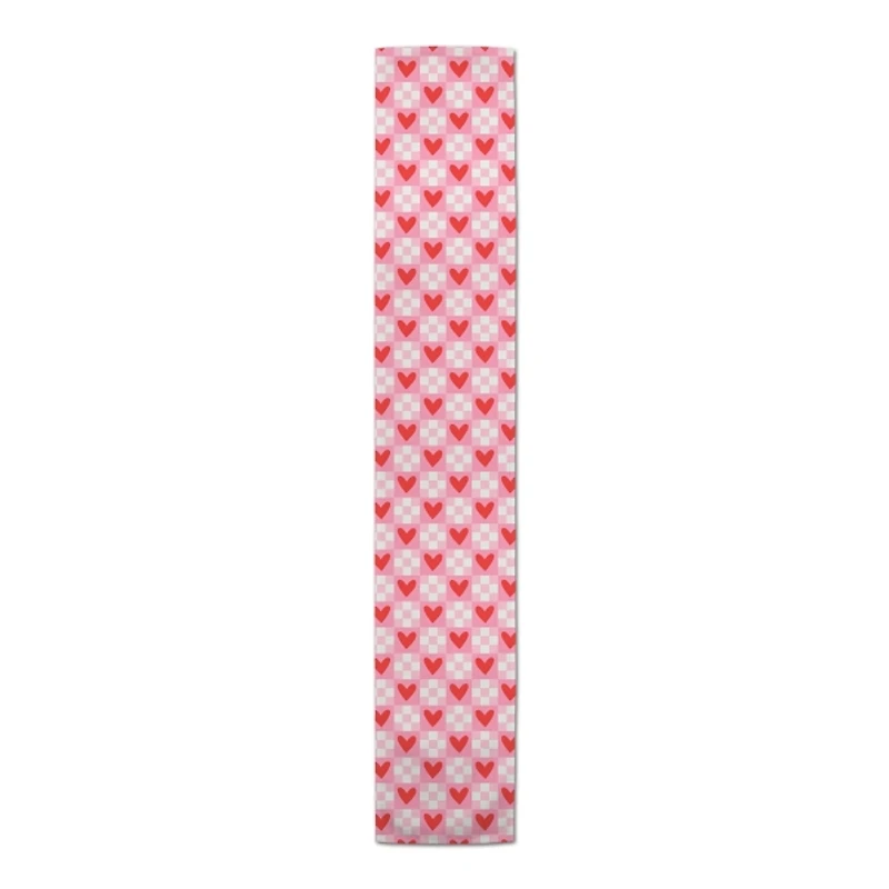 Checkered Heart Table Runner, 72 in.