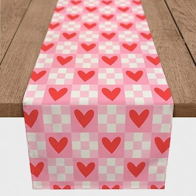 Checkered Heart Table Runner