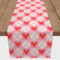 Checkered Heart Table Runner, 90 in.