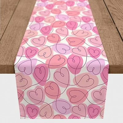 Interconnected Hearts Table Runner, 72 in.