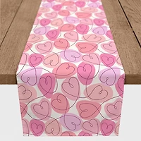 Interconnected Hearts Table Runner, 72 in.