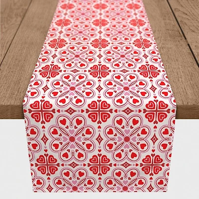 Valentine Medallion Heart Table Runner, 90 in.