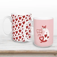 You Make My Heart Purr Mugs, Set of 2