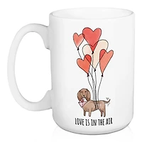 Love Is In The Air Weenie Mugs, Set of 2