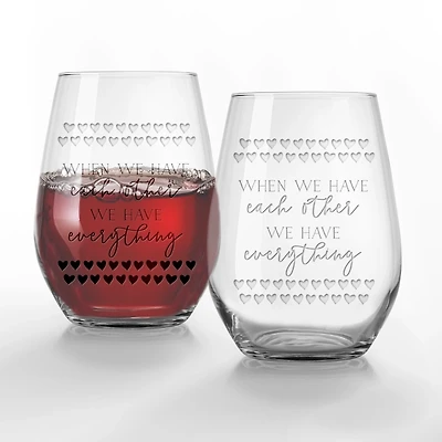 We Have Everything Stemless Wine Glasses, Set of 2