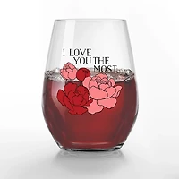 I Love You Most Stemless Wine Glasses, Set of 2