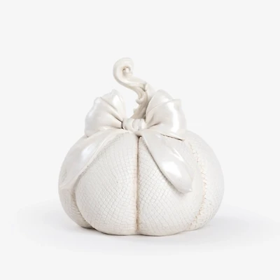 White Pumpkin with Bow