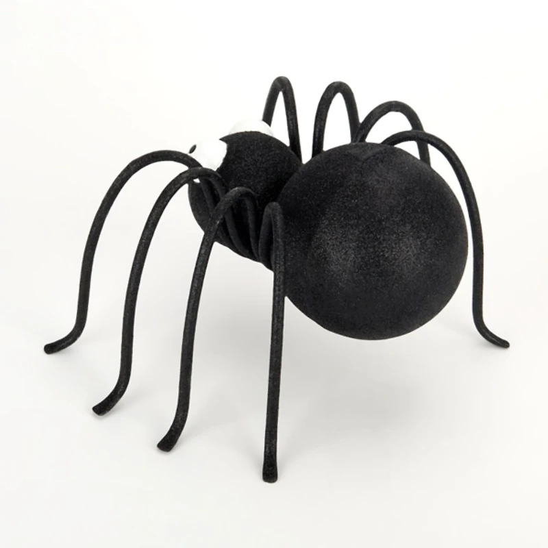 Glittery Metal Spider Halloween Decoration