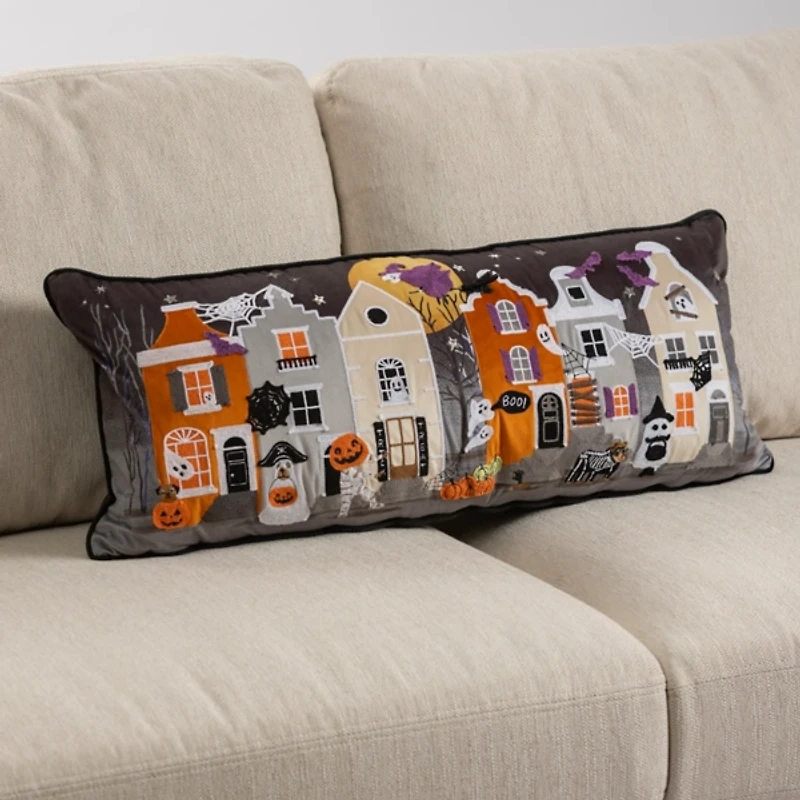Haunted Town Lumbar Pillow