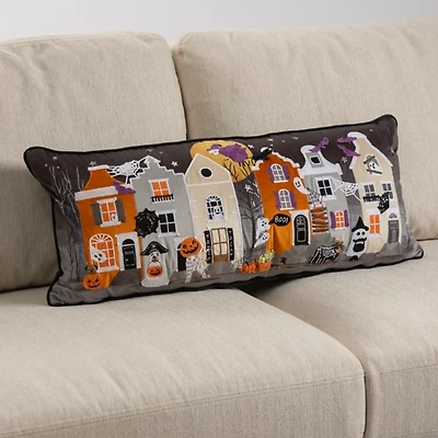 Haunted Town Lumbar Pillow