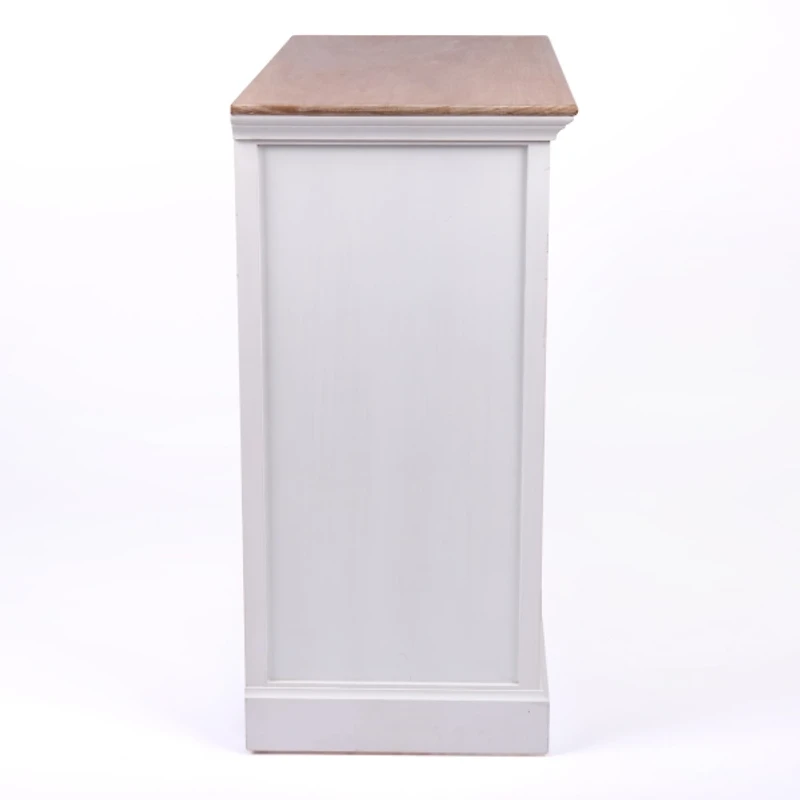 Two Tone Wood Shutter Cabinet