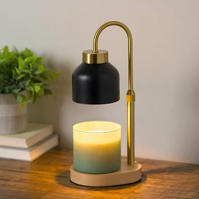 Black Metal Shade Candle Warmer Lamp