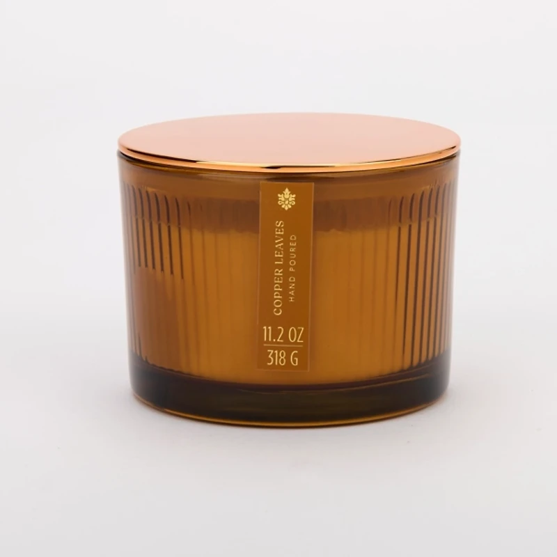 Copper Leaves & Spice Copper Lid 2-Wick Jar Candle