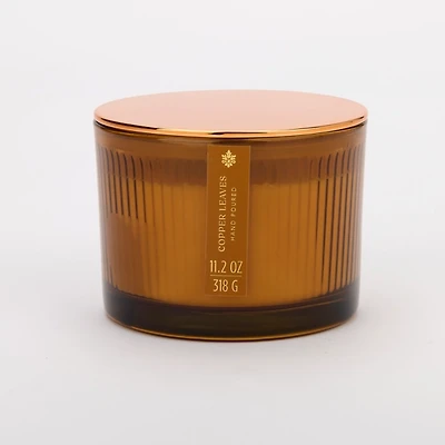 Copper Leaves & Spice Copper Lid 2-Wick Jar Candle