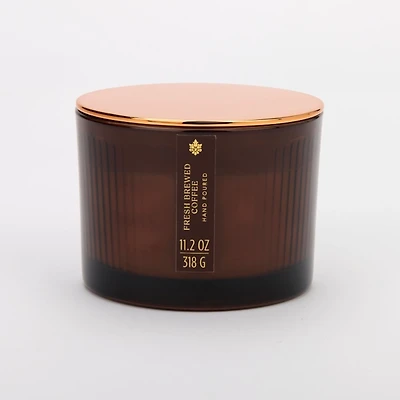 Fresh Brewed Coffee Copper Lid 2-Wick Jar Candle