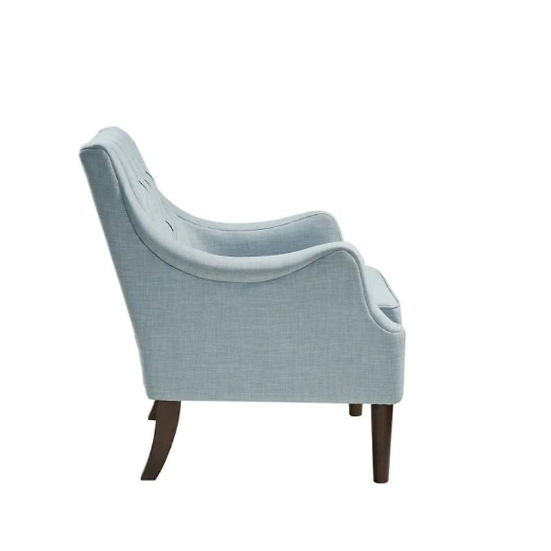 Elle Tufted Dusty Blue Accent Chair