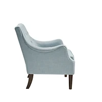 Elle Tufted Dusty Blue Accent Chair