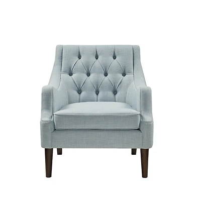 Elle Tufted Dusty Blue Accent Chair