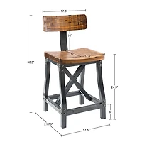 Reclaimed Wood Lancaster Counter Stool