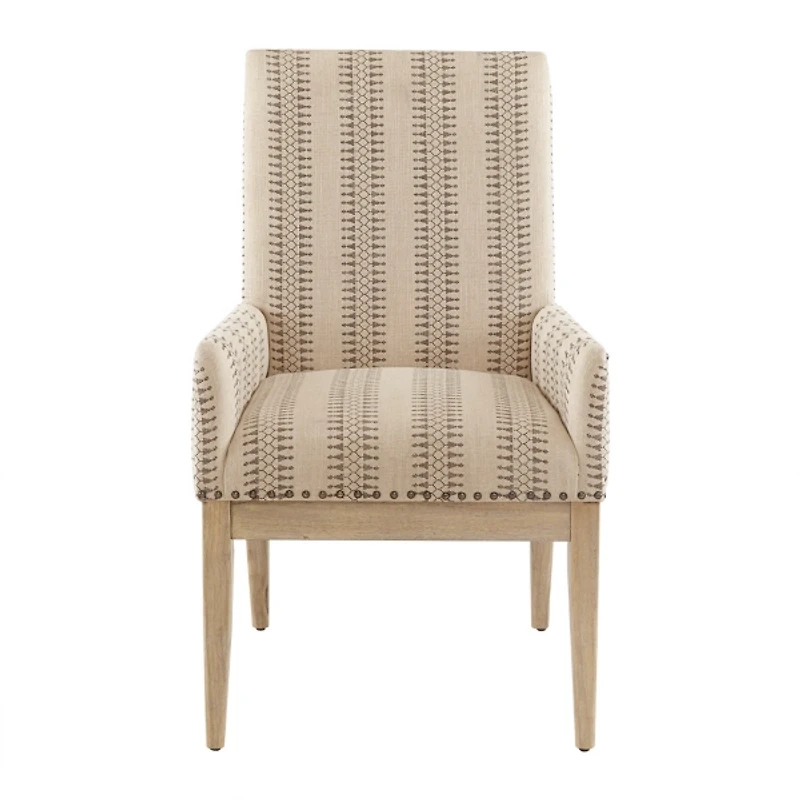 Striped High Back Regina Dining Chairs, Set of 2