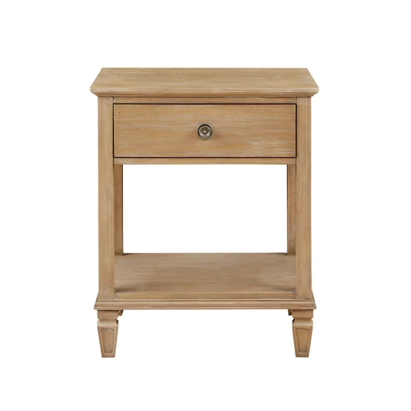 Natural Victoria 1-Drawer Nightstand
