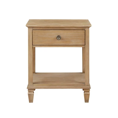Natural Victoria 1-Drawer Nightstand