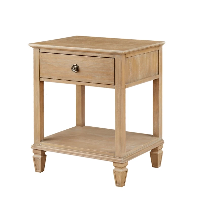 Natural Victoria 1-Drawer Nightstand