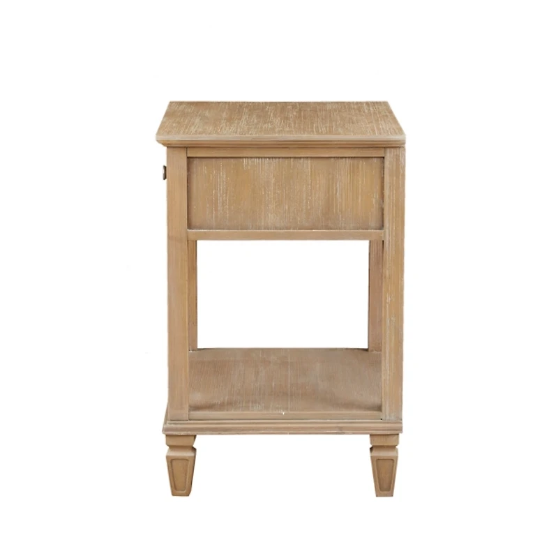 Natural Victoria 1-Drawer Nightstand