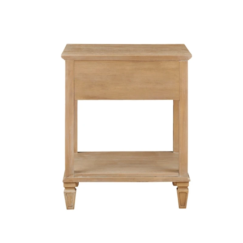 Natural Victoria 1-Drawer Nightstand