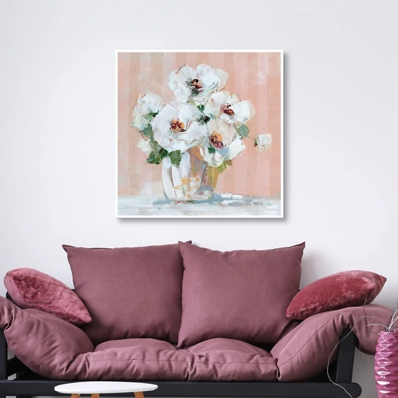 Soft Petal Elegance Framed Canvas Art Print