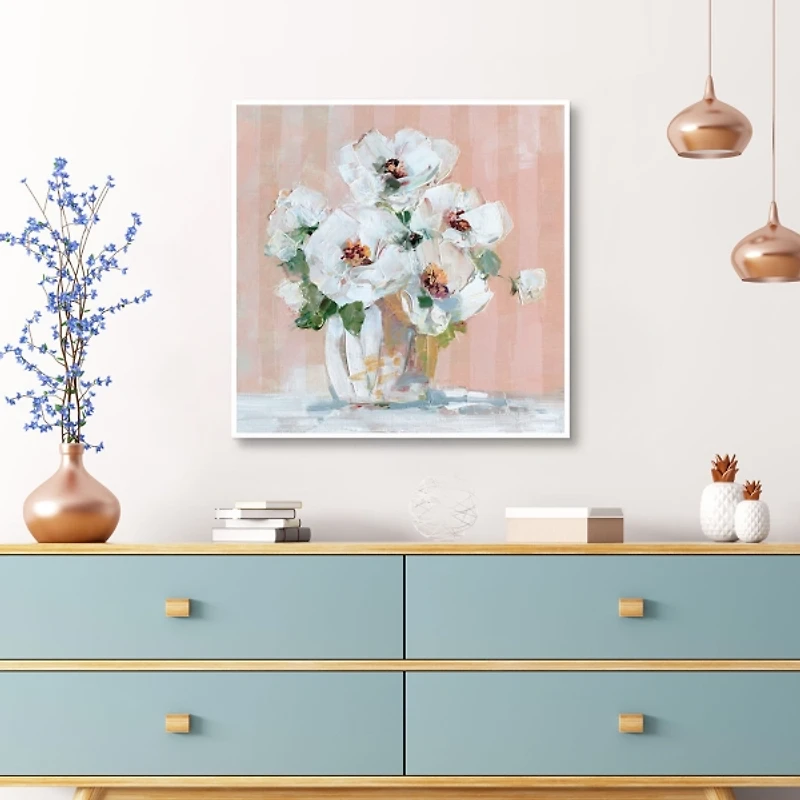 Soft Petal Elegance Framed Canvas Art Print