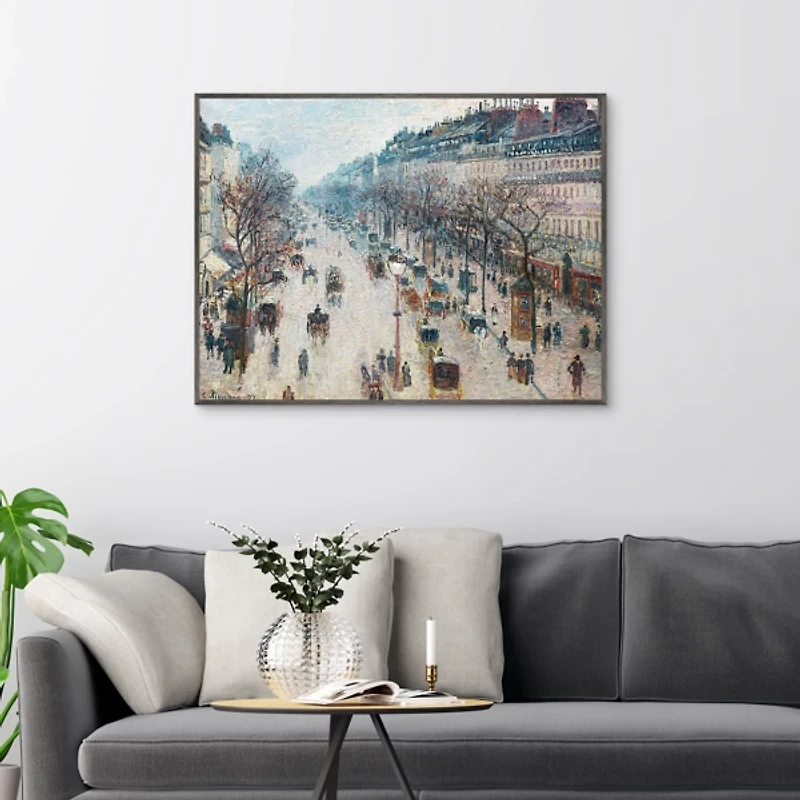Boulevard Montmartre Framed Canvas Art Print