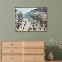 Boulevard Montmartre Framed Canvas Art Print