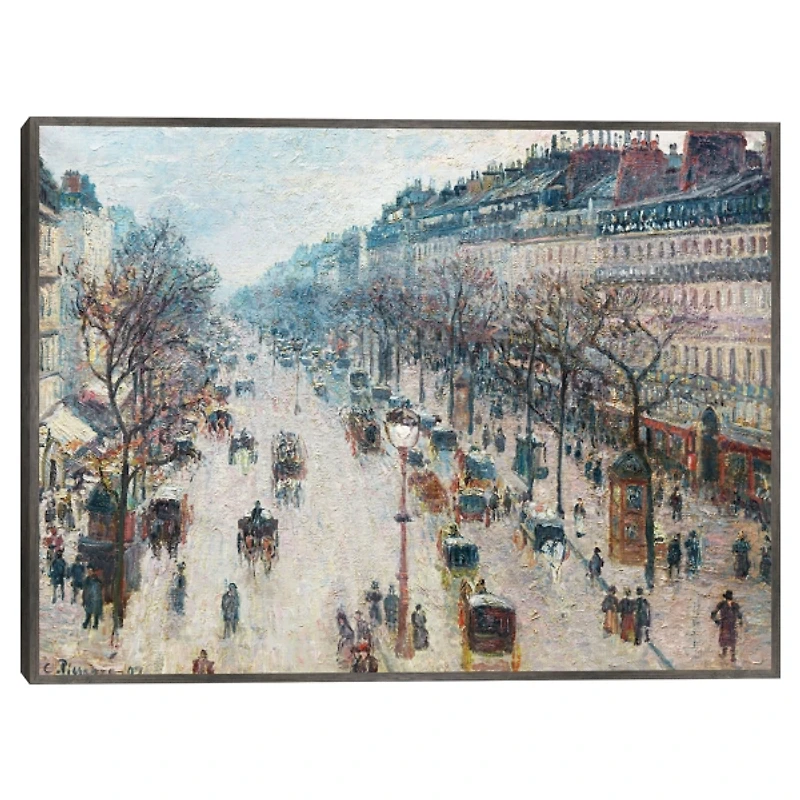 Boulevard Montmartre Framed Canvas Art Print