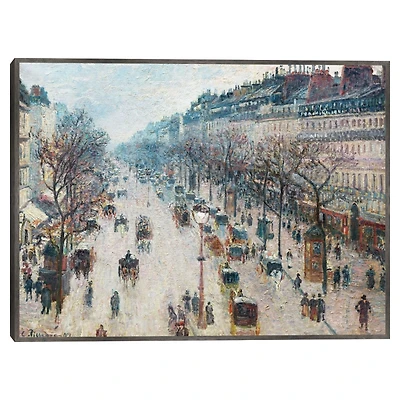 Boulevard Montmartre Framed Canvas Art Print