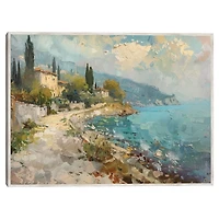 House on the Ocean Framed Canvas Art Print
