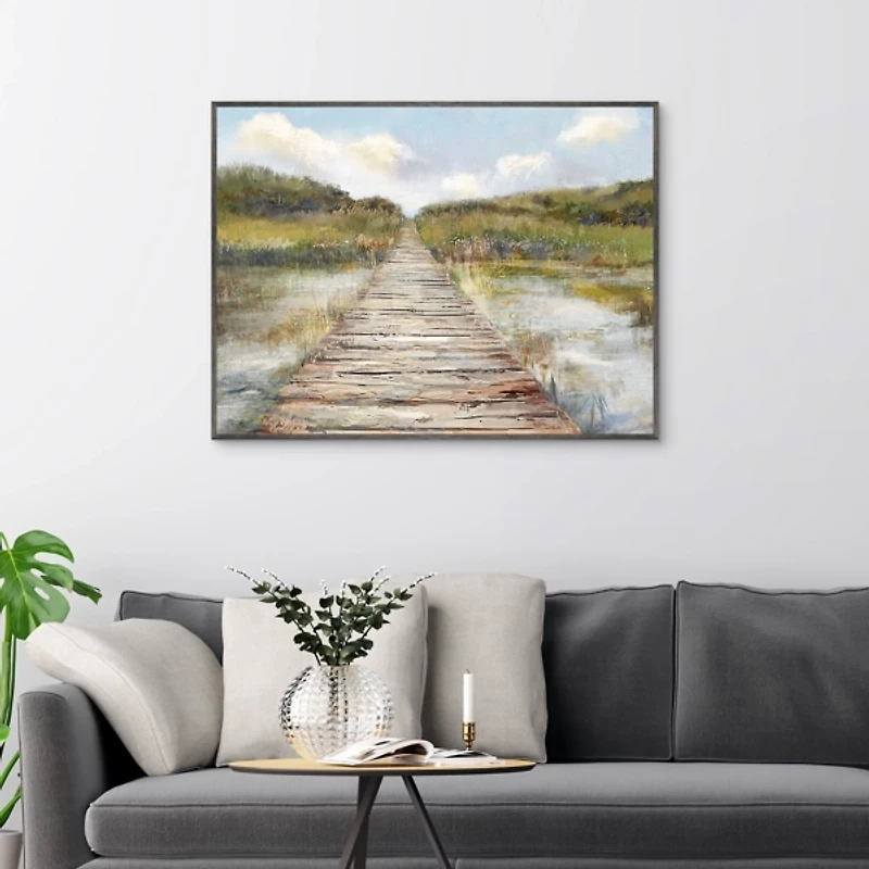 Marsh Walk Framed Canvas Art Print