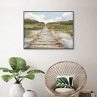 Marsh Walk Framed Canvas Art Print