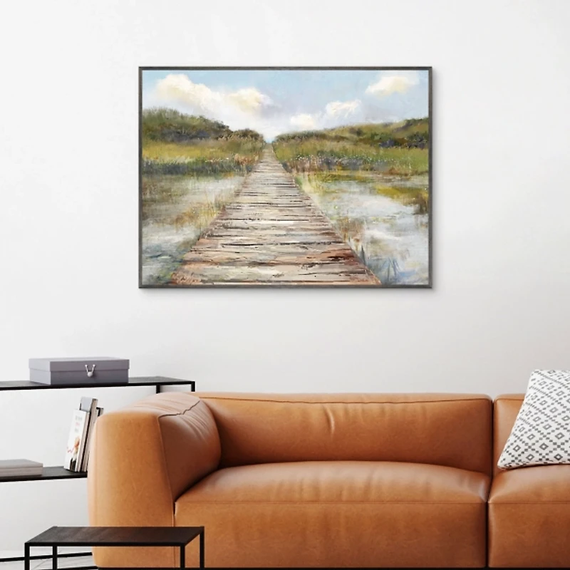 Marsh Walk Framed Canvas Art Print