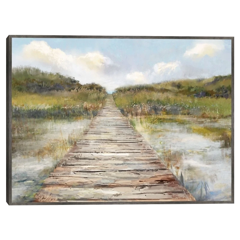 Marsh Walk Framed Canvas Art Print