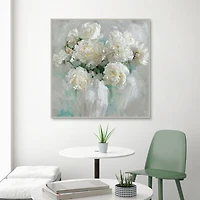 Be Still Floral Framed Canvas Art Print