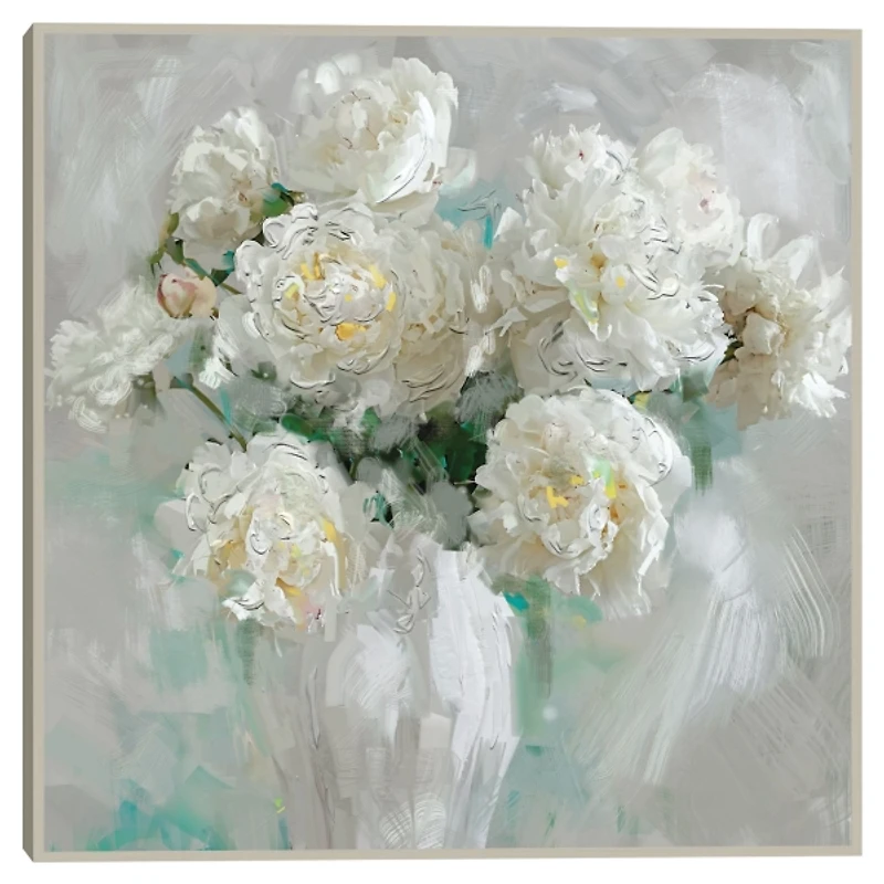 Be Still Floral Framed Canvas Art Print