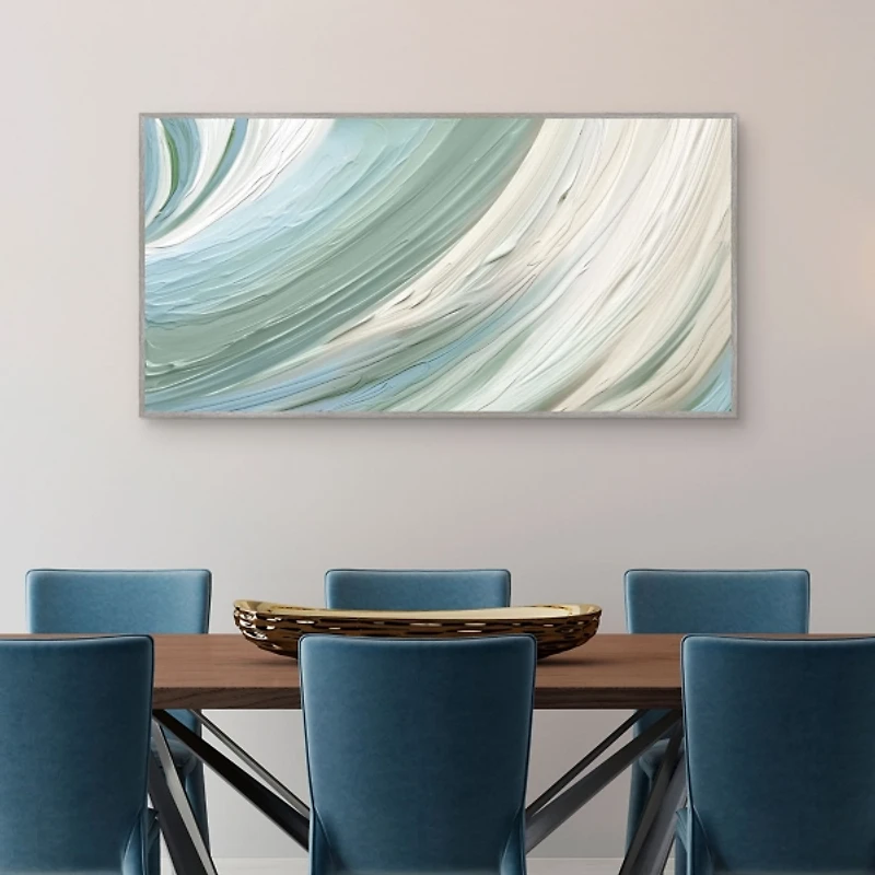 Blue and White Tides Framed Art Print