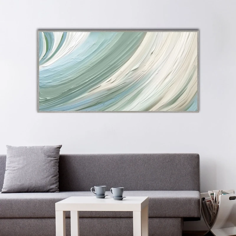 Blue and White Tides Framed Art Print